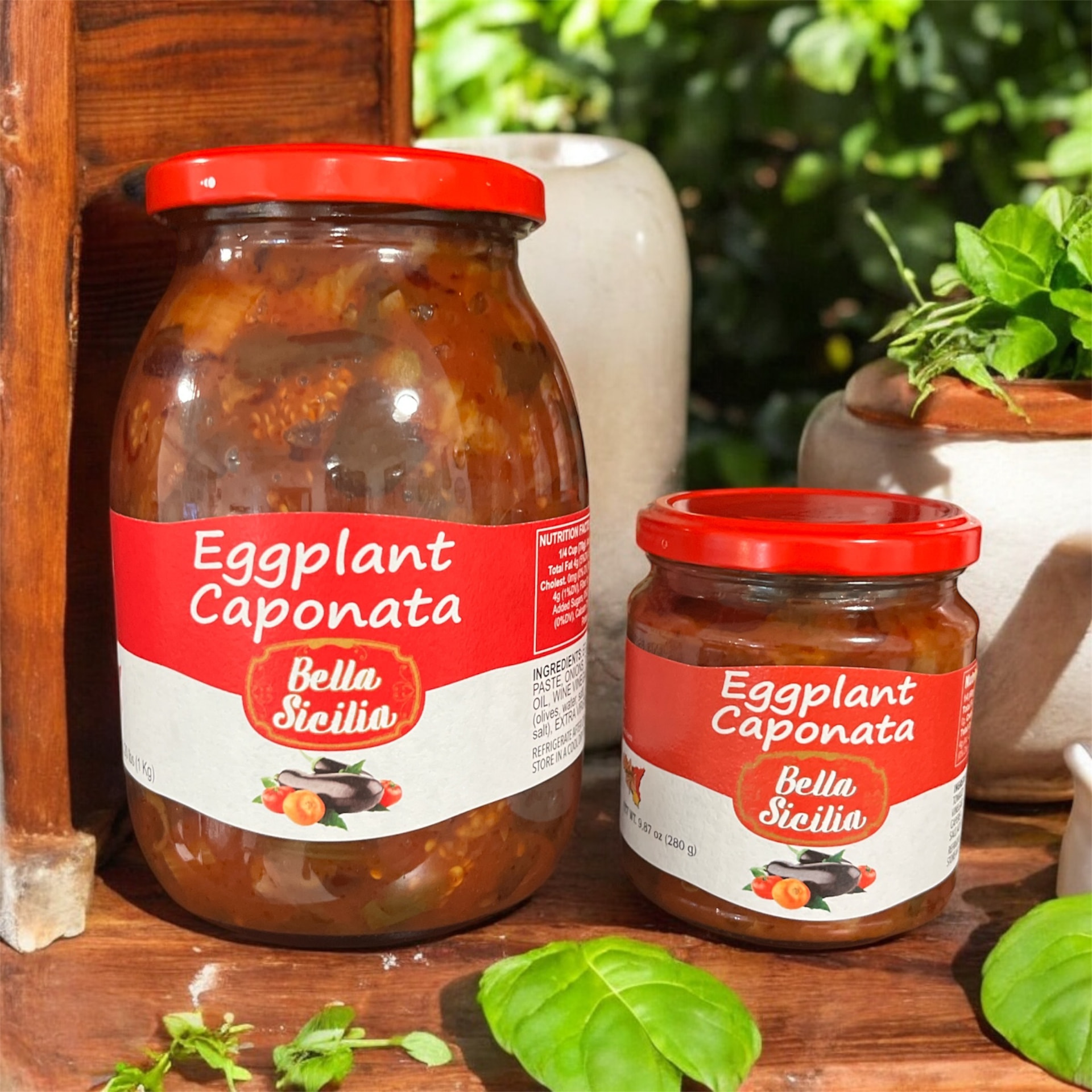 Bella Sicilia eggplant caponata jars